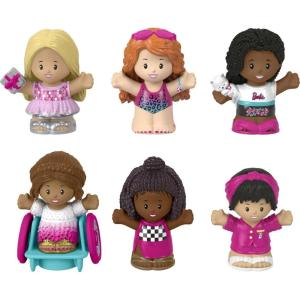 Fisher-Price Little People Barbie Toddler Toys, You Can Be Anything Figure Pack, 7 Characters for Pretend Play Ages 18+ Months(6-Pack)