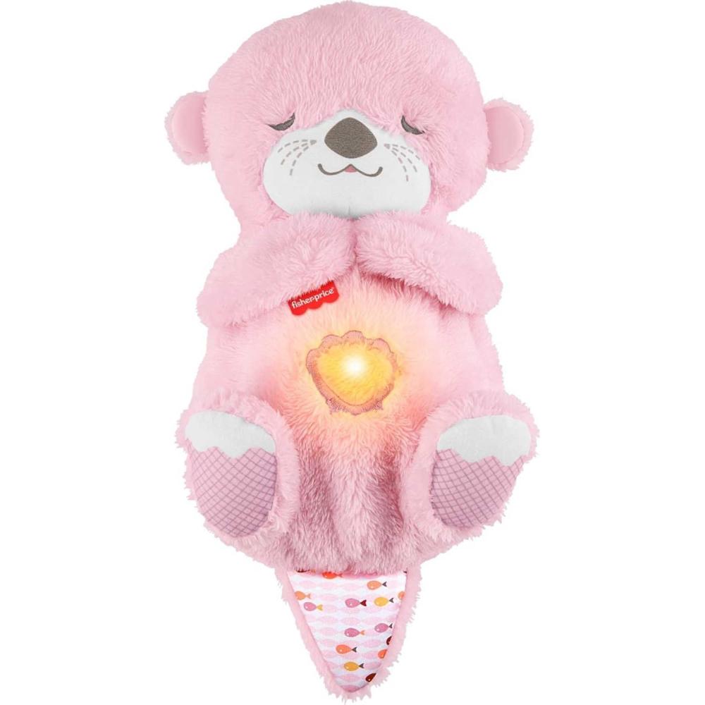 imageFisherPrice Baby Toy Soothe n Snuggle Otter Plush Pink Portable Sound Machine with Breathing Motion ampamp Lights for Newborns Ages 0 Months