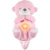Fisher-Price Baby Toy Soothe ‘n Snuggle Otter Plush, Pink Portable Sound Machine with Breathing Motion & Lights for Newborns Ages 0+ Months