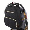 Baby Essentials Fisher-Price Signature Morgan Quilted Backpack Diaper Bag with Changing Pad, Stroller Clips, Laptop Compartment (Black)
