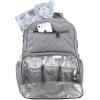 Baby Essentials Fisher-Price Signature Morgan Quilted Backpack Diaper Bag with Changing Pad, Stroller Clips, Laptop Compartment (Gray)