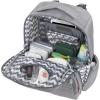 Baby Essentials Fisher-Price Signature Morgan Quilted Backpack Diaper Bag with Changing Pad, Stroller Clips, Laptop Compartment (Gray)