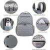Baby Essentials Fisher-Price Signature Morgan Quilted Backpack Diaper Bag with Changing Pad, Stroller Clips, Laptop Compartment (Gray)
