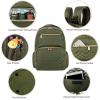 Baby Essentials Fisher-Price Signature Morgan Quilted Backpack Diaper Bag with Changing Pad, Stroller Clips, Laptop Compartment (Olive)