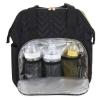 Baby Essentials Quilted Backpack Diaper Bag Tote with Changing Pad, Stroller Straps, Insulated Bottle Compartment (Midnight Black)(Midnight Black)