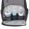 Fisher Price Diaper Bag Backpack with Changing Pad and Stroller Straps, Grey, Large