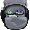 Fisher-Price Fastfinder Multipocket Grey Diaper Bag Backpack with Changing Pad and Stroller Straps (Grey)