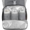 Fisher-Price Multi-Pocket (13) Grey Roll Top Diaper Bag Backpack with Portable Changing Pad, Stroller Straps, Wipes, Bottle, Tablet Pockets