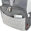 Fisher-Price Multi-Pocket (13) Grey Roll Top Diaper Bag Backpack with Portable Changing Pad, Stroller Straps, Wipes, Bottle, Tablet Pockets
