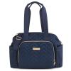 Fisher-Price Quilted Diaper Bag Tote & Convertible Crossbody with Adjustable Strap, Insulated Bottle Pocket, & Changing Pad