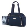 Fisher-Price Quilted Diaper Bag Tote & Convertible Crossbody with Adjustable Strap, Insulated Bottle Pocket, & Changing Pad