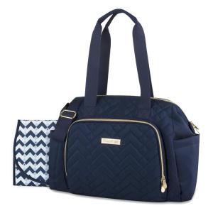Fisher-Price Quilted Diaper Bag Tote & Convertible Crossbody with Adjustable Strap, Insulated Bottle Pocket, & Changing Pad