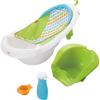 Fisher-Price Baby to Toddler Bath 4-in-1 Sling ‘n Seat Tub with Removable Infant Support and 2 Toys, Climbing Leaves(Green)
