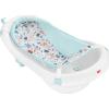 Fisher-Price Baby to Toddler Bath 4-in-1 Sling ‘n Seat Tub with Removable Infant Support and 2 Toys, Climbing Leaves(Pacific Pebble)