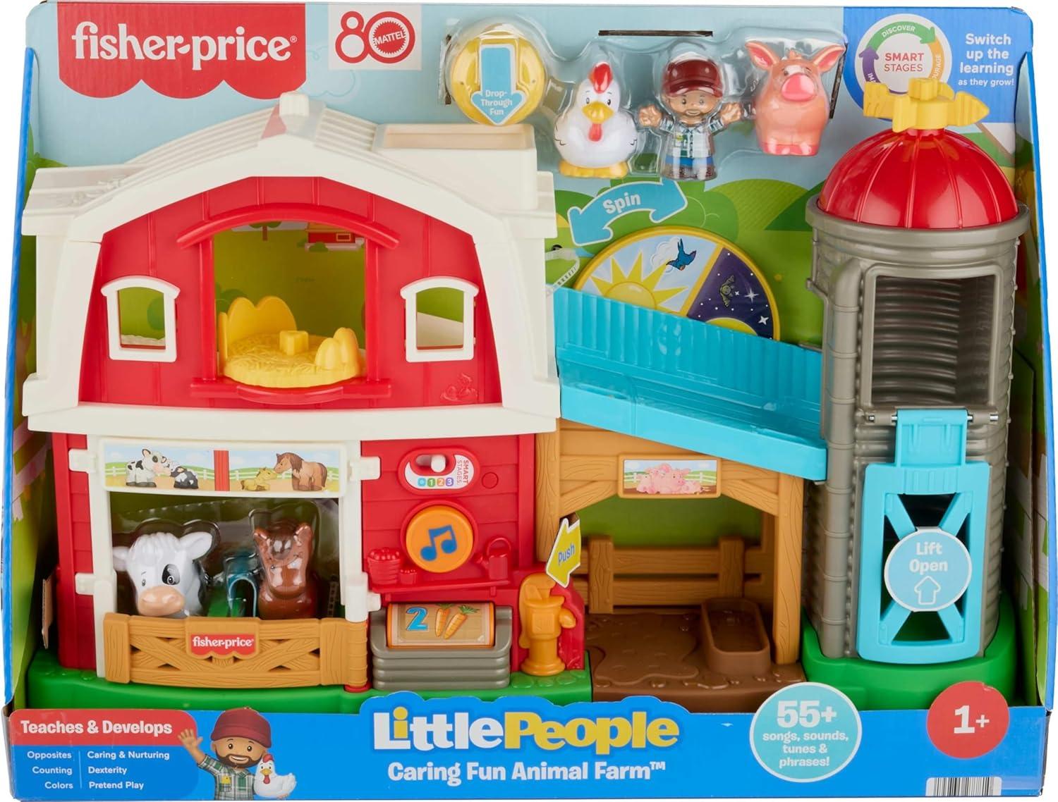 imageFisherPrice Little People Toddler Toy Caring Fun Animal Farm Playset Music amp Learning for Pretend Play Ages 1 Years Multilanguage VersionRefreshed