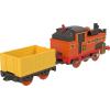 Mattel Fisher-Price Thomas & Friends Motorized Toy Train, Classic Nia Battery-Powered Engine & Cargo Car, Storytelling Play for Preschoolers