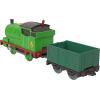 Mattel Fisher-Price Thomas & Friends Motorized Toy Train, Classic Percy Battery-Powered Engine & Cargo Car, Storytelling Play for Preschoolers