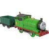 Mattel Fisher-Price Thomas & Friends Motorized Toy Train, Classic Percy Battery-Powered Engine & Cargo Car, Storytelling Play for Preschoolers