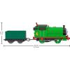 Mattel Fisher-Price Thomas & Friends Motorized Toy Train, Classic Percy Battery-Powered Engine & Cargo Car, Storytelling Play for Preschoolers