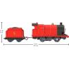 Thomas & Friends Mattel Fisher-Price Motorized Toy Train, Classic James Battery-Powered Engine & Cargo Car, Storytelling Play for Preschoolers