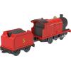 Thomas & Friends Mattel Fisher-Price Motorized Toy Train, Classic James Battery-Powered Engine & Cargo Car, Storytelling Play for Preschoolers