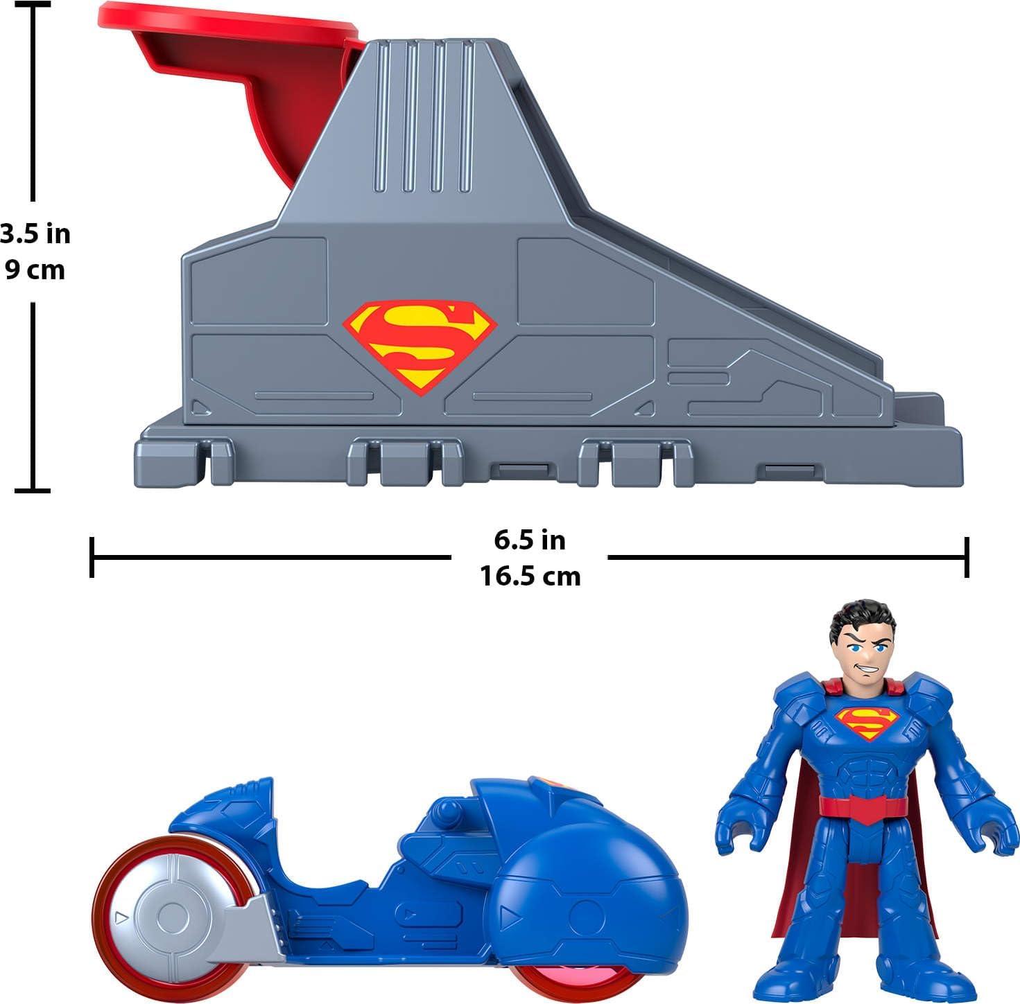imageFisherPrice Imaginext DC Super Friends Launcher Set with 3inch Superman Action Figure Toy Vehicle amp Housing Unit Inspired by DC Universe