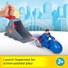 Fisher-Price Imaginext DC Super Friends, Launcher Set with 3-inch Superman Action Figure, Toy Vehicle & Housing Unit Inspired by DC Universe