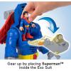Fisher-Price Imaginext DC Super Friends Superman Toy Insider & Exo Suit 12-Inch Robot with Lights & Sounds for Kids Ages 3+ Years