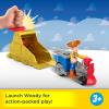 Fisher-Price Imaginext Launcher Set with 3-inch Buzz Lightyear Action Figure & Toy Vehicle, Inspired by Disney Pixar Toy Story (Characters May Vary)(Woody)