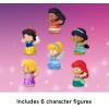 Fisher-Price Little People Toddler Toys Disney Princess Figure Pack, 6 Characters for Preschool Pretend Play Kids Ages 18 Months+