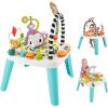 Fisher-Price Baby to Toddler Toy 2-in-1 Purple Monkey Activity Center & Play Table with Music Lights & Developmental Activities(Purple Monkey)