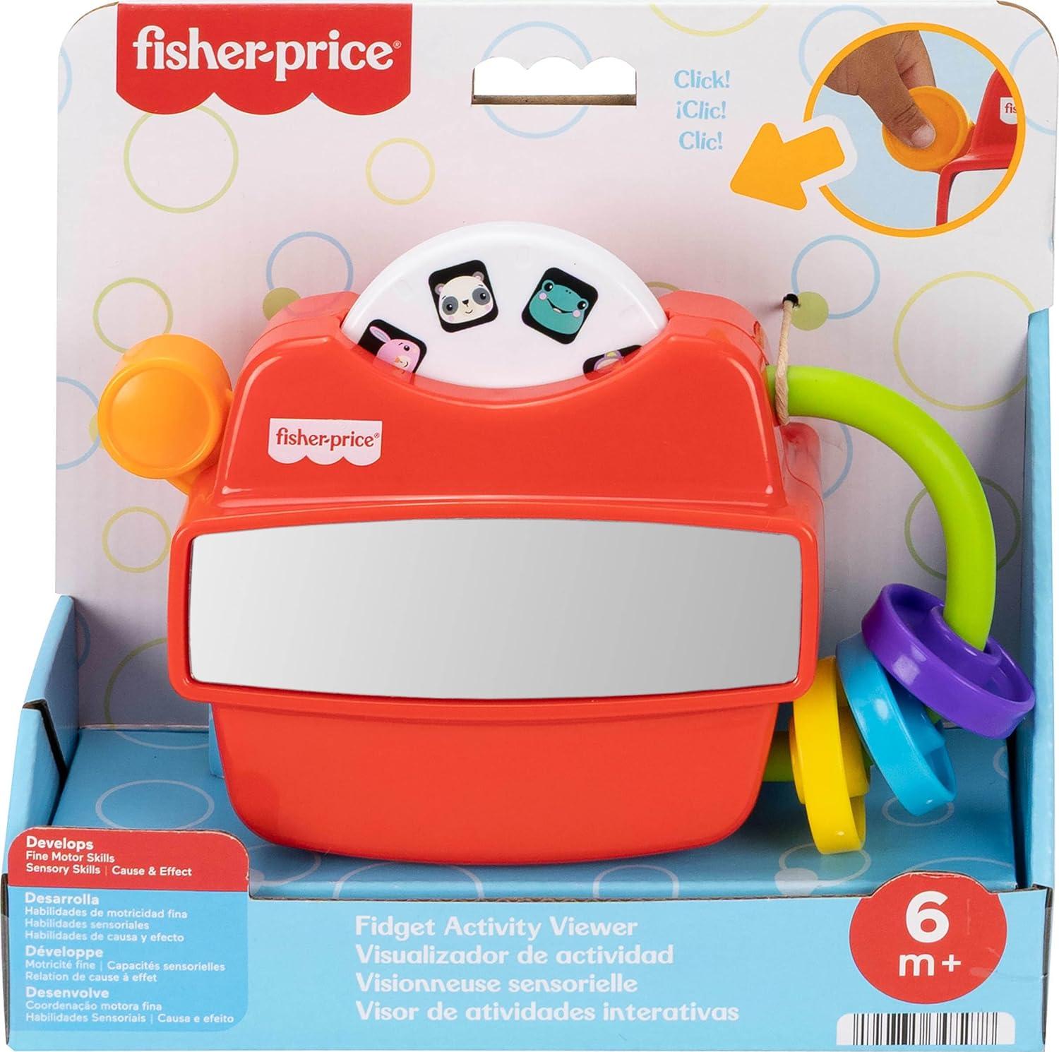 imageFisherPrice Baby Toy Fidget Activity Viewer RetroInspired Fine Motor Skill Developmental Play for Infants Ages 6 Months