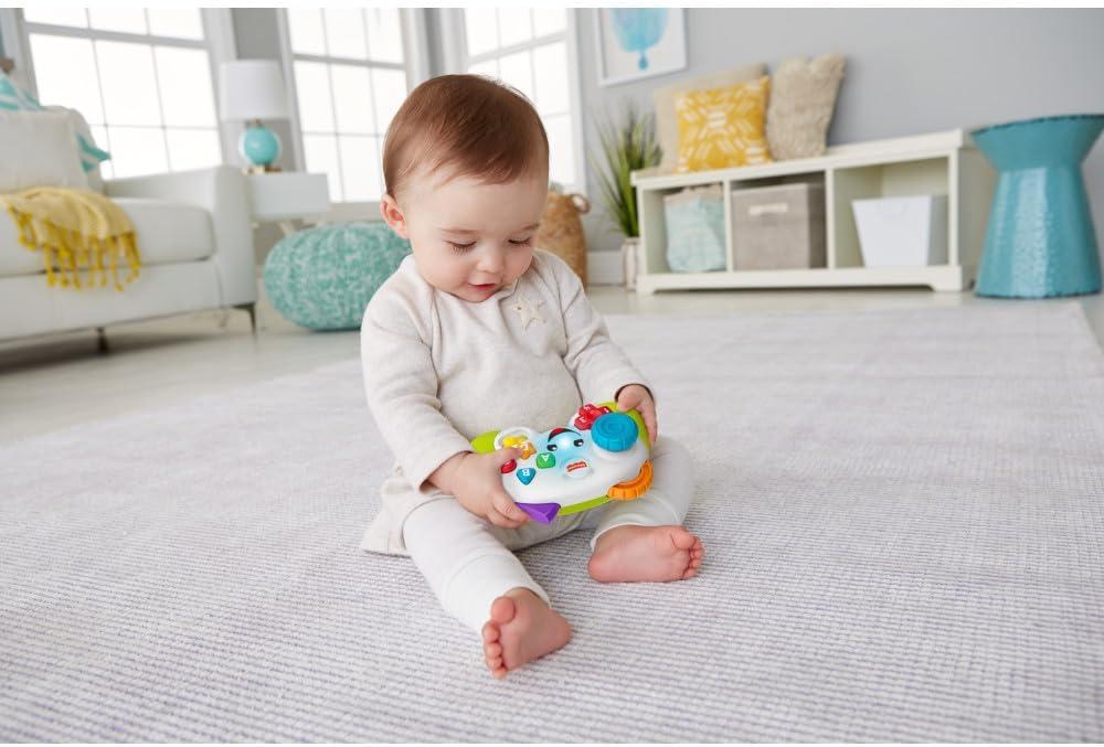 imageFisherPrice Laugh amp Learn Baby amp Toddler Toy Game amp Learn Controller Pretend Video Game with Music amp Lights for Ages 6 Months Multilanguage Version