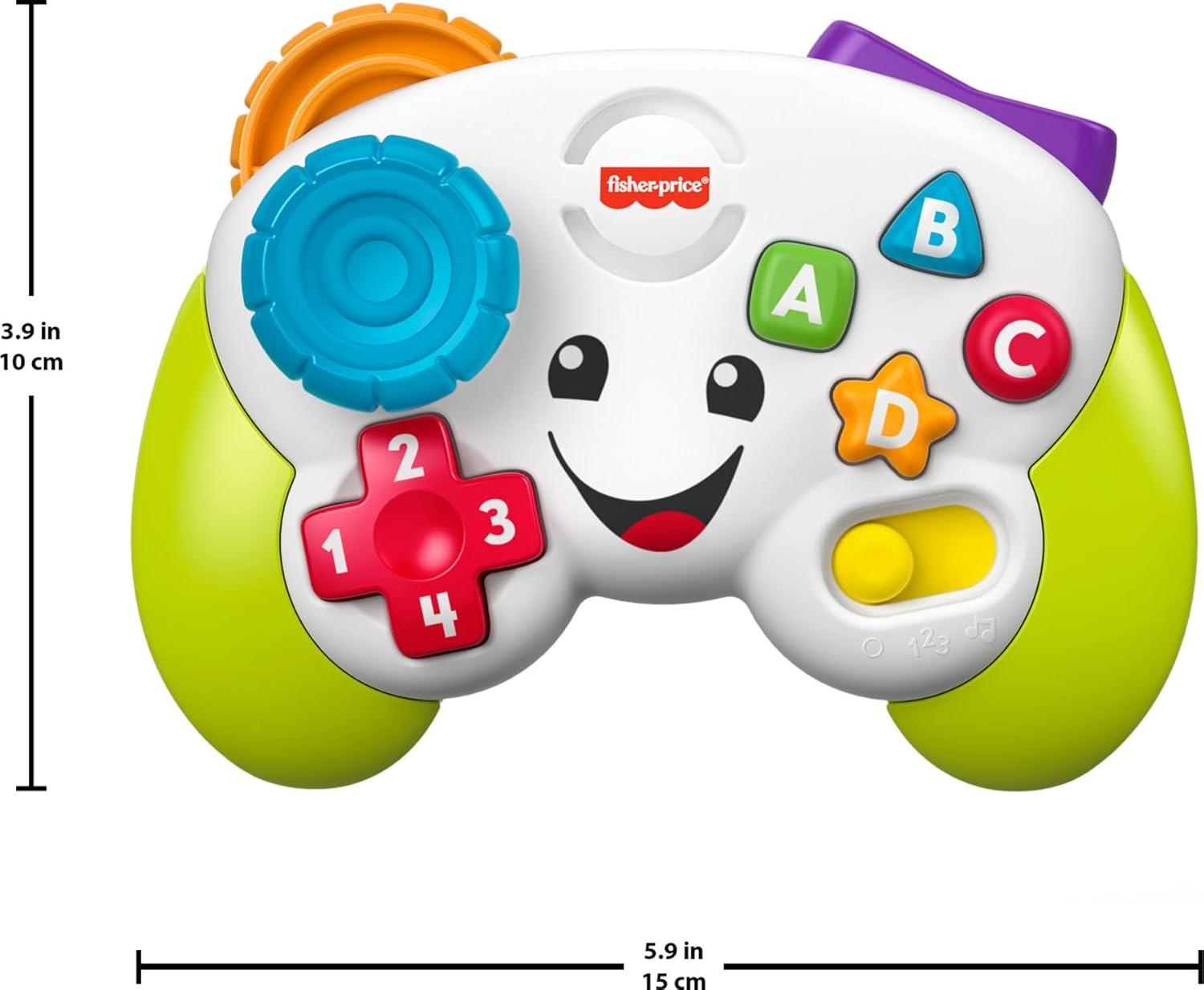 imageFisherPrice Laugh amp Learn Baby amp Toddler Toy Game amp Learn Controller Pretend Video Game with Music amp Lights for Ages 6 Months Multilanguage Version
