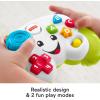 Fisher-Price Laugh & Learn Baby & Toddler Toy Game & Learn Controller Pretend Video Game with Music & Lights for Ages 6+ Months Multilanguage Version