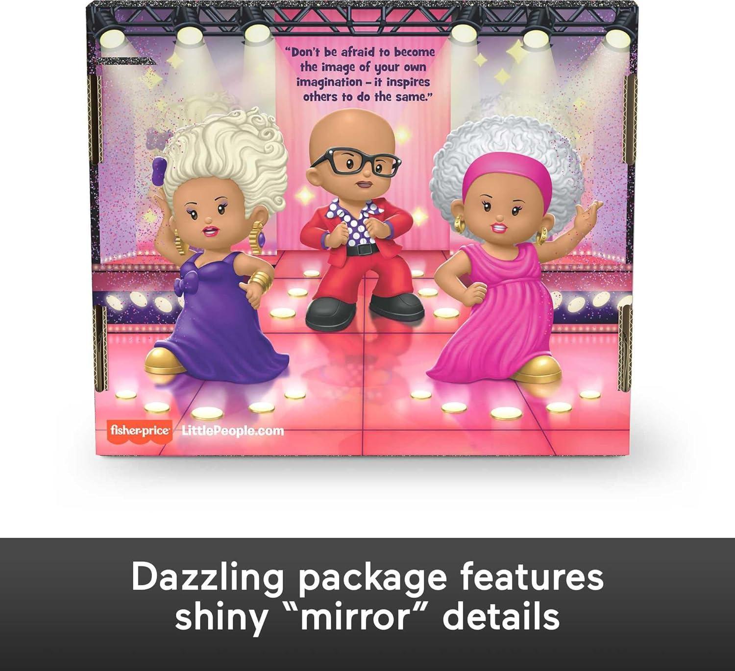 imageLittle People Collector Rupaul Special Edition Figure Set in Display Gift Package for Adults amp Fans 3 Figurines