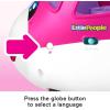 Fisher-Price Little People Barbie Toy Airplane for Toddlers with Lights Music and Folding Stairs, Little Dream Plane, 4 Play Pieces, Multi-Language Version