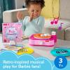 Fisher-Price Musical Toy Barbie Record Player with 5 Records & Display Rack for Preschool Pretend Play Kids Ages 3+ Years(Barbie Record Player)