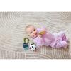 Fisher-Price Baby Toys Mini Me Moments Let’s Goal Set, 3 Soccer Themed Rattle Teether Sensory Activities for Newborns Ages 3+ Months