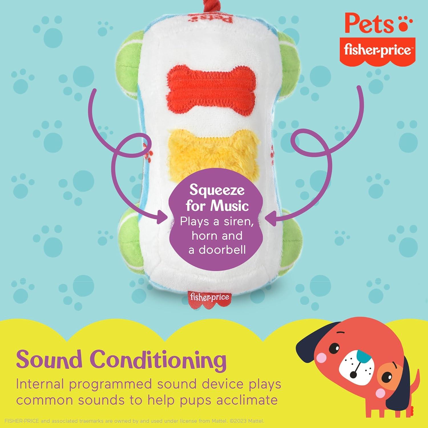 imageFisherPrice for Pets ColorBites Flip Stick MultiFunction Puppy Teething Toy Treat Hide Toy for Puppies Fetch Dog Toy Tug Dog Toy Enrichment Dog ToySoundBites Plush Toy