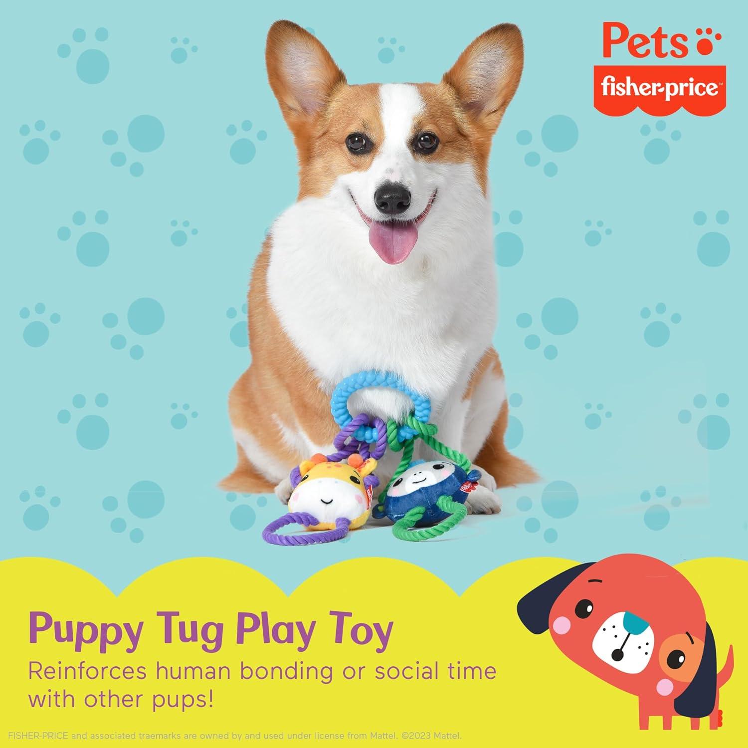 imageFisherPrice for Pets ColorBites Flip Stick MultiFunction Puppy Teething Toy Treat Hide Toy for Puppies Fetch Dog Toy Tug Dog Toy Enrichment Dog ToyTugs with Friends