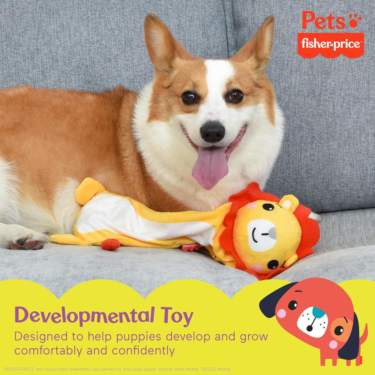 imageFisherPrice for Pets ColorBites Flip Stick MultiFunction Puppy Teething Toy Treat Hide Toy for Puppies Fetch Dog Toy Tug Dog Toy Enrichment Dog ToyWarming Furrrend Cuddler