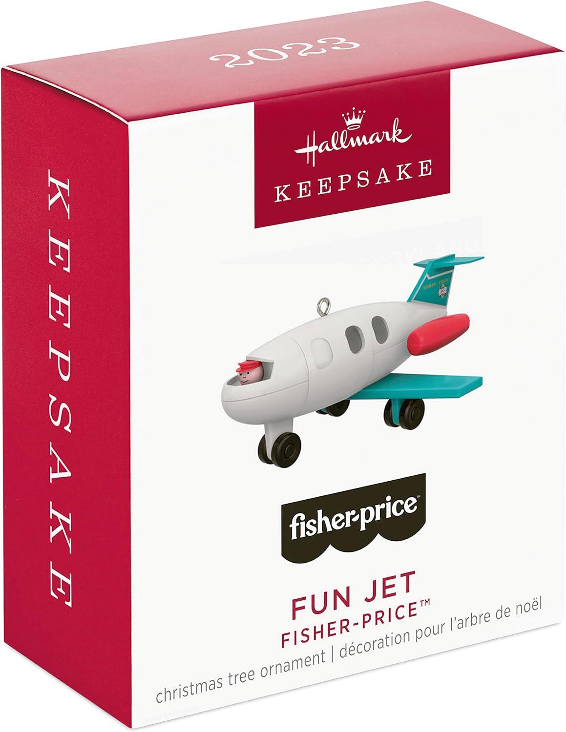 imageHallmark Keepsake Mini Christmas Ornaments 2024 FisherPrice Roller Skates Set of 2 Gifts for KidsFun Jet