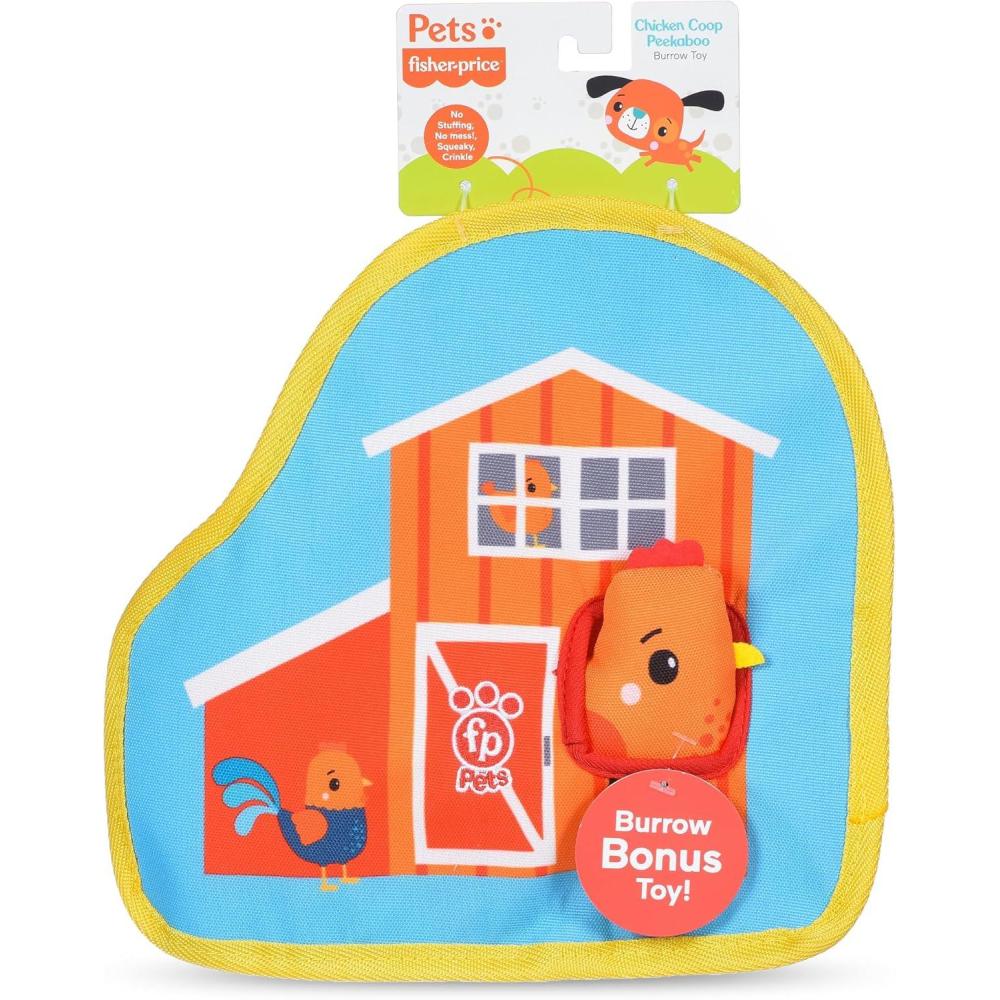 imageFisherPrice for Pets ColorBites Flip Stick MultiFunction Puppy Teething Toy  Treat Hide Toy for Puppies  Fetch Dog Toy Tug Dog Toy Enrichment Dog ToyChicken Coop Rip N Reveal Dog Toy