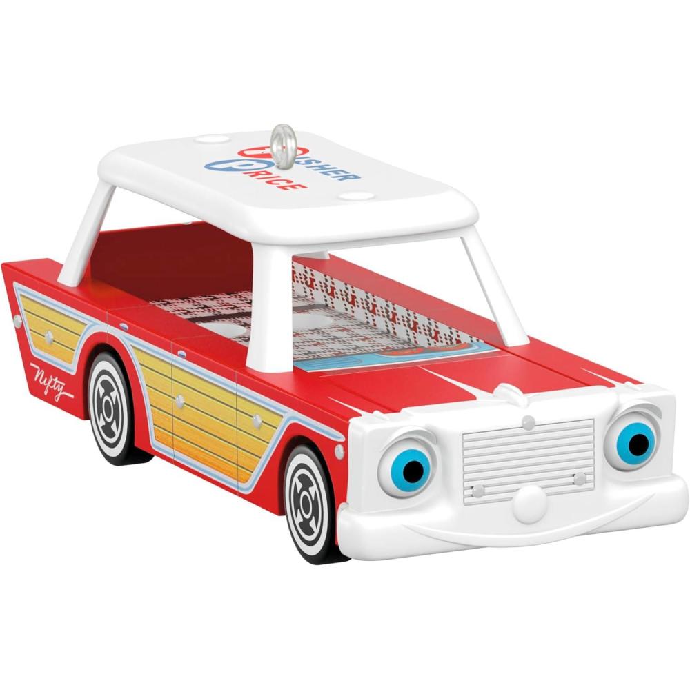 imageHallmark Keepsake Mini Christmas Ornaments 2024 FisherPrice Roller Skates Set of 2 Gifts for KidsNifty Station Wagon
