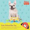 Fisher-Price for Pets ColorBites Flip Stick Multi-Function Puppy Teething Toy – Treat Hide Toy for Puppies – Fetch Dog Toy, Tug Dog Toy, Enrichment Dog Toy(School Bus Rope)