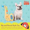 Fisher-Price for Pets ColorBites Flip Stick Multi-Function Puppy Teething Toy – Treat Hide Toy for Puppies – Fetch Dog Toy, Tug Dog Toy, Enrichment Dog Toy(Saxobone Plush Toy)