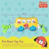Fisher-Price for Pets ColorBites Flip Stick Multi-Function Puppy Teething Toy – Treat Hide Toy for Puppies – Fetch Dog Toy, Tug Dog Toy, Enrichment Dog Toy(School Bus Rope)