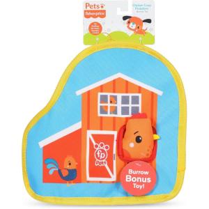Fisher-Price for Pets ColorBites Flip Stick Multi-Function Puppy Teething Toy – Treat Hide Toy for Puppies – Fetch Dog Toy, Tug Dog Toy, Enrichment Dog Toy(Chicken Coop Rip N Reveal Dog Toy)