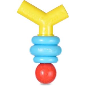 Fisher-Price for Pets ColorBites Flip Stick Multi-Function Puppy Teething Toy – Treat Hide Toy for Puppies – Fetch Dog Toy, Tug Dog Toy, Enrichment Dog Toy(Stack N’ Relax Resilient Chewer)